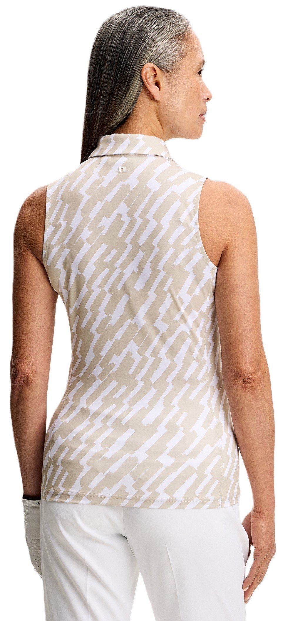 J.Lindeberg Dena Print damskie polo, oak island fossil