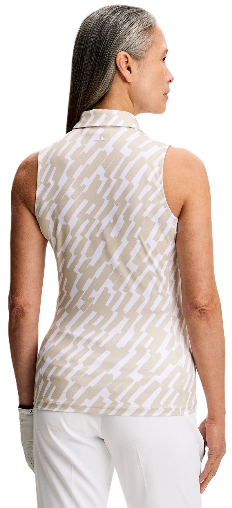 J.Lindeberg Dena Print damskie polo, oak island fossil