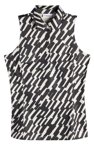 J.Lindeberg Dena Print damskie polo, oak moonbeam