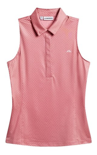 J.Lindeberg Dena Print damskie polo, bridge stack rose