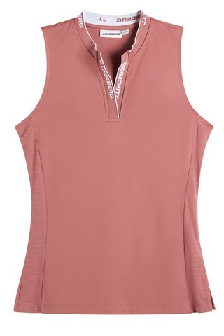 J.Lindeberg Leya Sleeveless damskie polo, withered rose