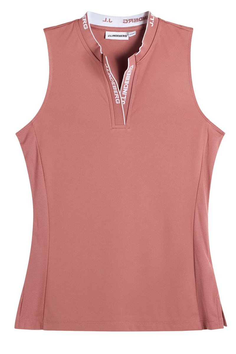 J.Lindeberg Leya Sleeveless damskie polo, withered rose