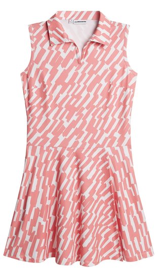 J.Lindeberg Dana Printed sukienka golfowa, oak flamingo