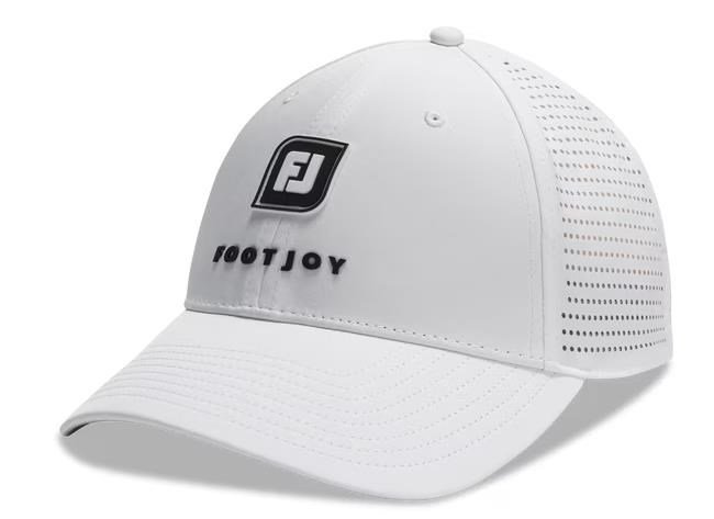FootJoy Perforated Trucker męska czapka z daszkiem, biała