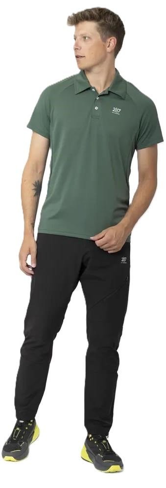 2117 of Sweden Fröseke Technical Pique męskie polo, forest green