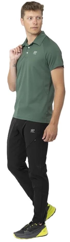 2117 of Sweden Fröseke Technical Pique męskie polo, forest green