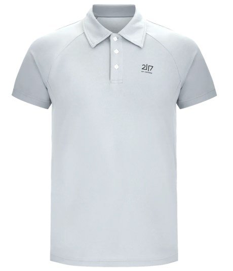 2117 of Sweden Fröseke Technical Pique męskie polo, pearl blue