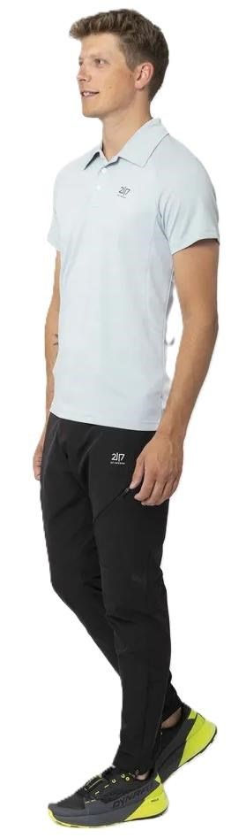 2117 of Sweden Fröseke Technical Pique męskie polo, pearl blue