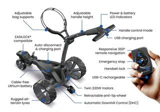 Motocaddy NEW ME REMOTE DHC wózek elektryczny, Ultra Lithium