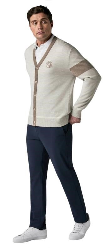 Callaway Legacy Collection Blocked Cardigan męski sweter, fields of rye heather