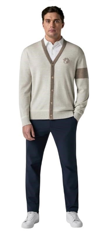 Callaway Legacy Collection Blocked Cardigan męski sweter, fields of rye heather