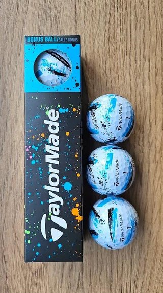 TaylorMade SpeedSoft Ink piłki golfowe, mix kolorów (niebieski, zielony, pomarańczowy, różowy)