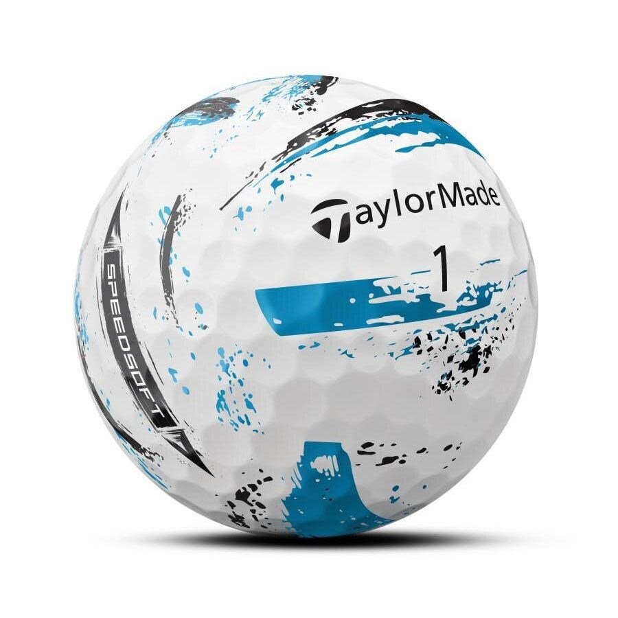 TaylorMade SpeedSoft Ink piłki golfowe, mix kolorów (niebieski, zielony, pomarańczowy, różowy)