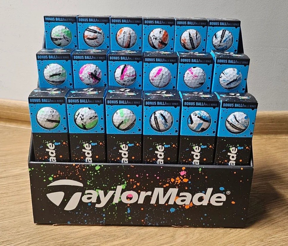 TaylorMade SpeedSoft Ink piłki golfowe, mix kolorów (niebieski, zielony, pomarańczowy, różowy)