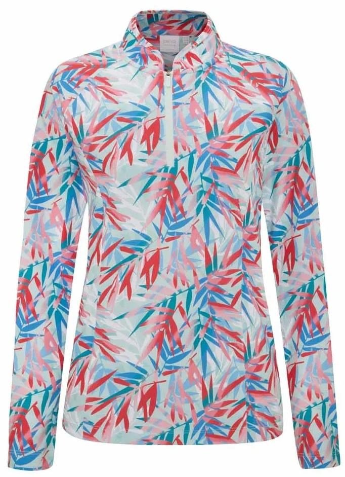 Ping Arwen Printed Longsleeve damskie polo, tropic refreat
