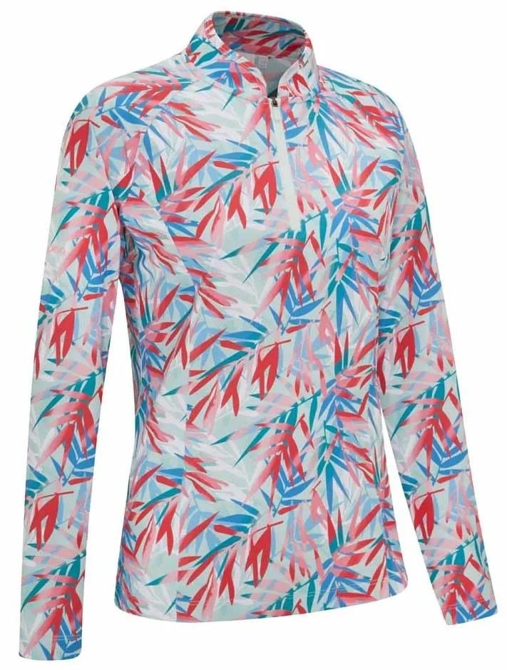 Ping Arwen Printed Longsleeve damskie polo, tropic refreat