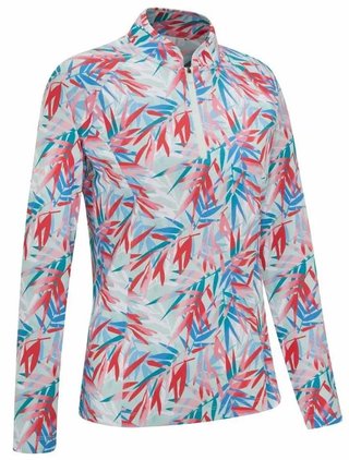 Ping Arwen Printed Longsleeve damskie polo, tropic refreat