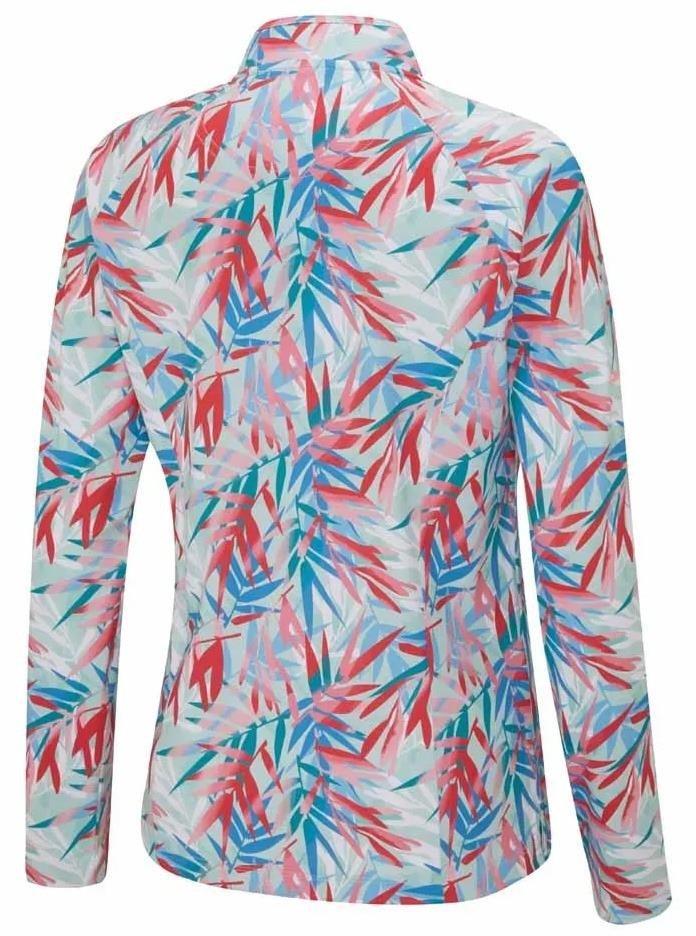Ping Arwen Printed Longsleeve damskie polo, tropic refreat