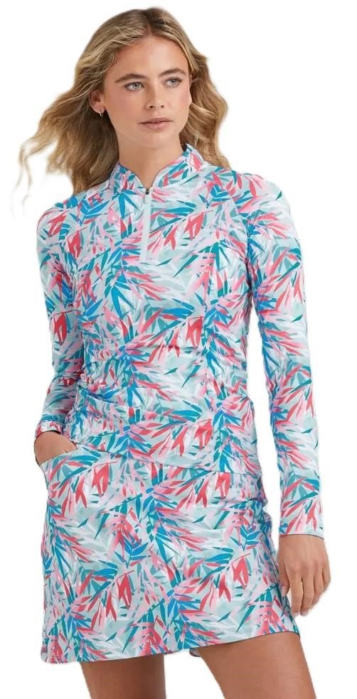 Ping Arwen Printed Longsleeve damskie polo, tropic refreat