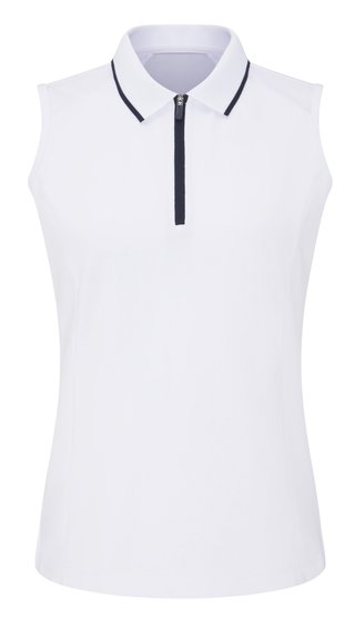 Ping Eben Sleeveless damskie polo, białe