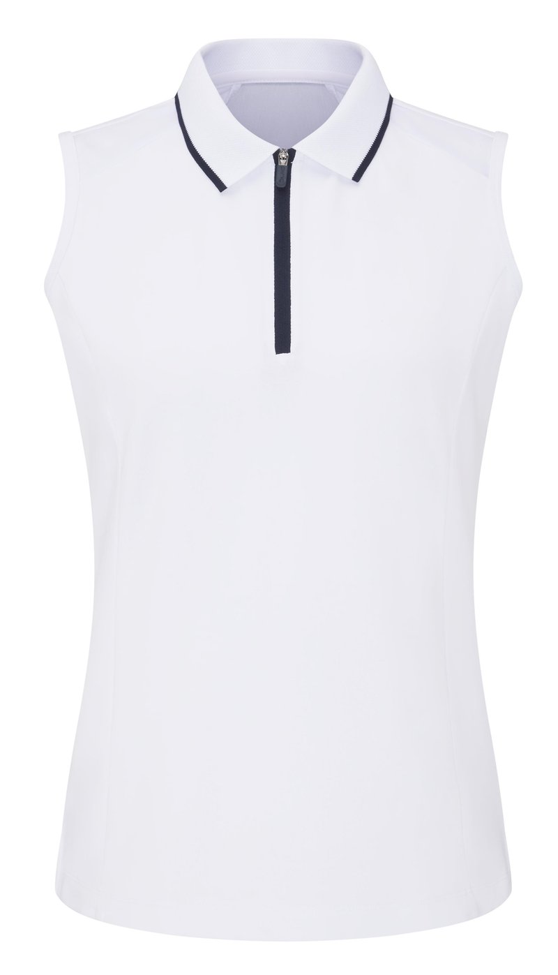 Ping Eben Sleeveless damskie polo, białe