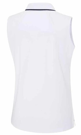 Ping Eben Sleeveless damskie polo, białe