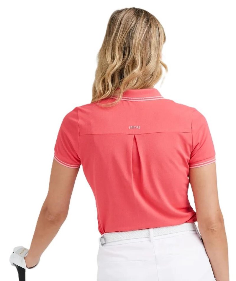 Ping Viviana Tipped damskie polo, paradise pink