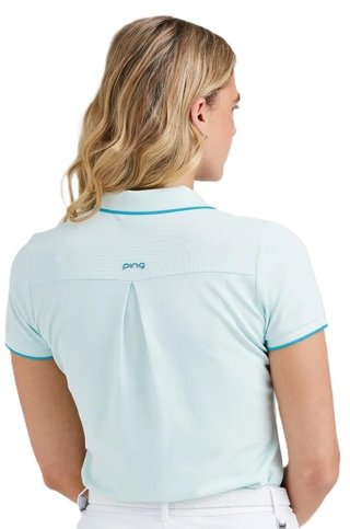 Ping Viviana Tipped damskie polo, seaspray