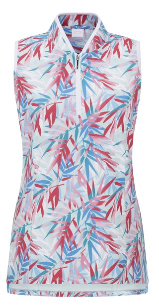 Ping Penola Printed Sleeveless damskie polo, tropic retreat