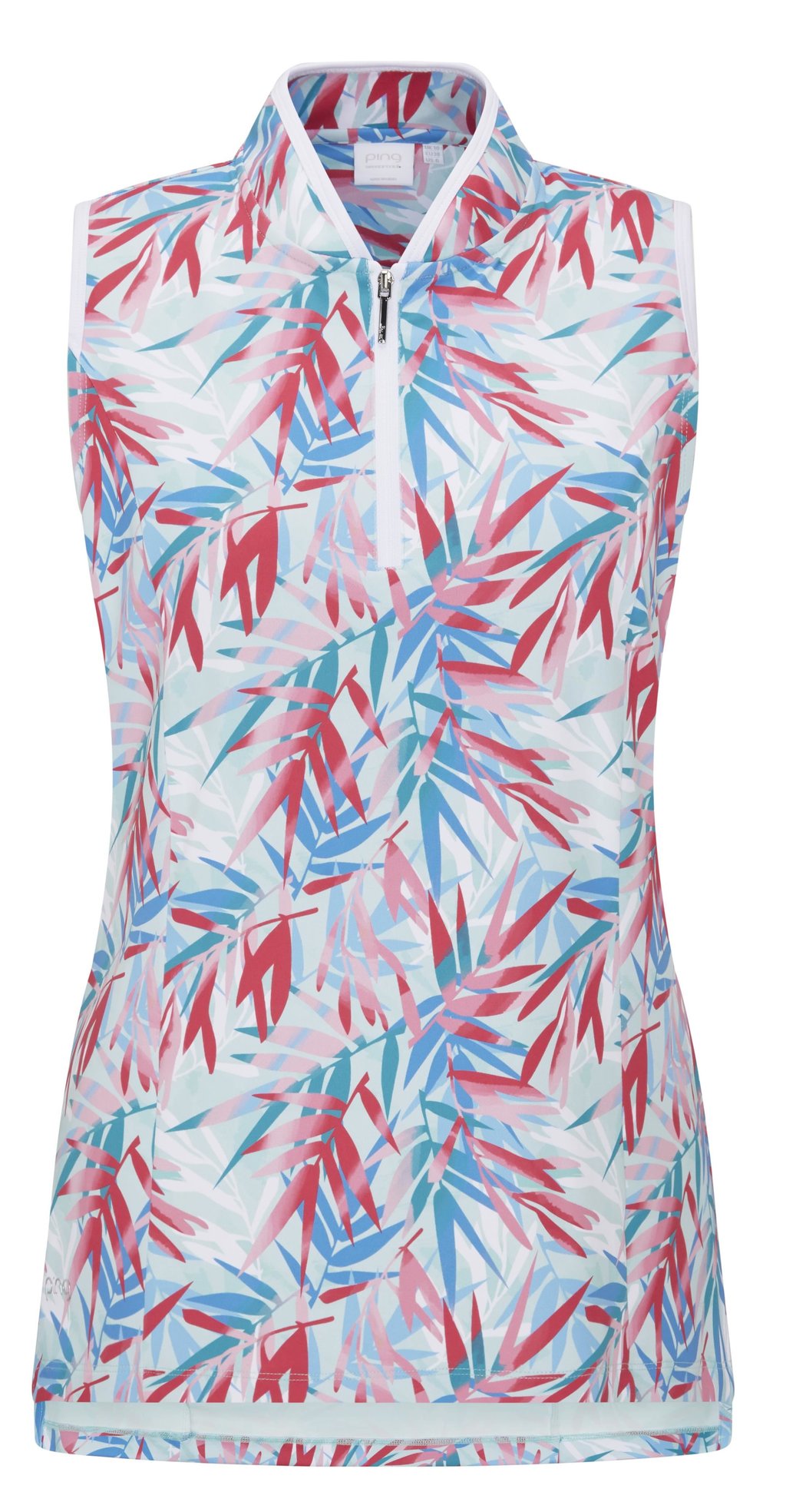 Ping Penola Printed Sleeveless damskie polo, tropic retreat