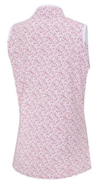 Ping Penola Printed Sleeveless damskie polo, fuchsia foliage