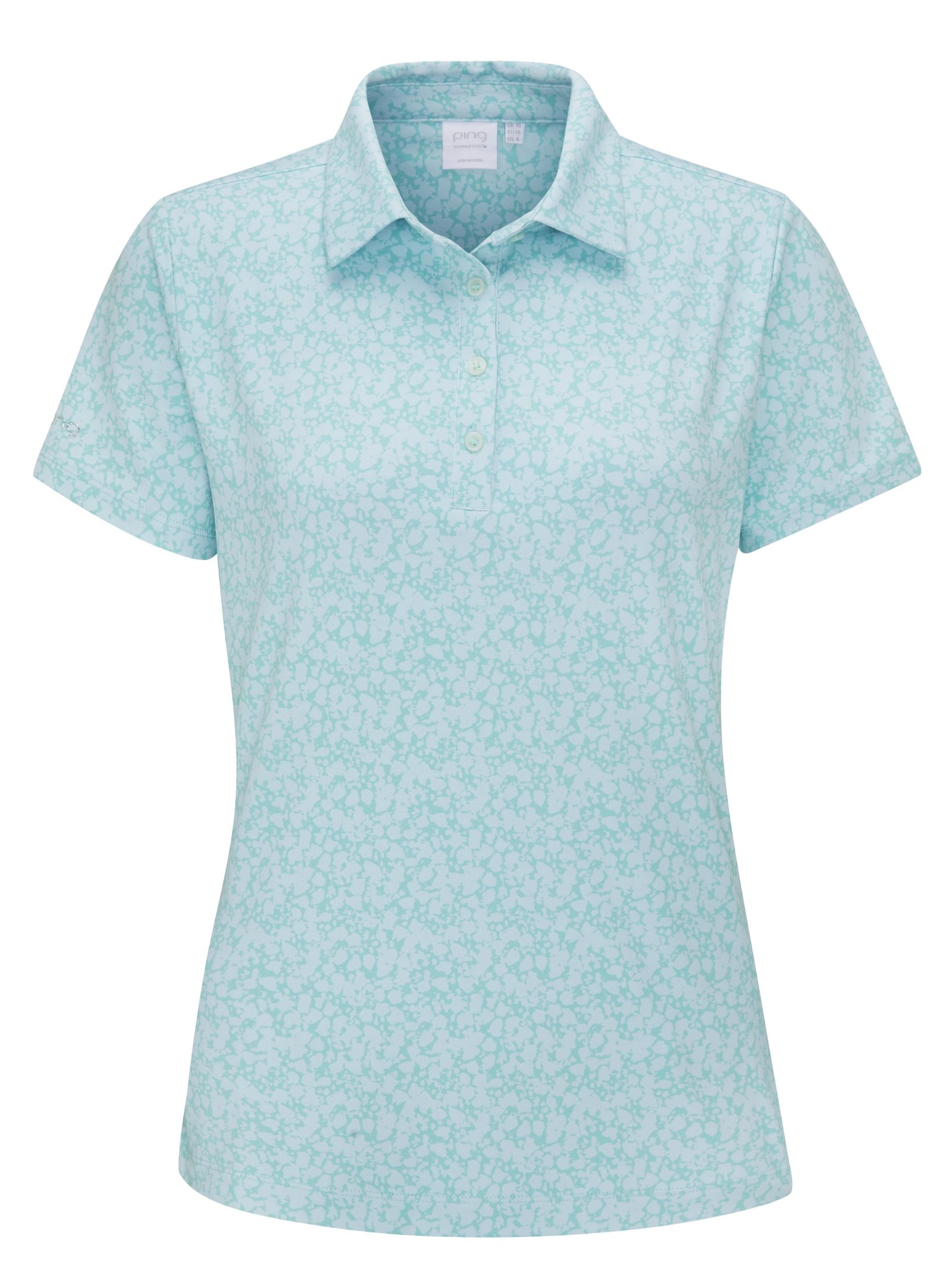 Ping  Aeria Printed damskie polo, splash