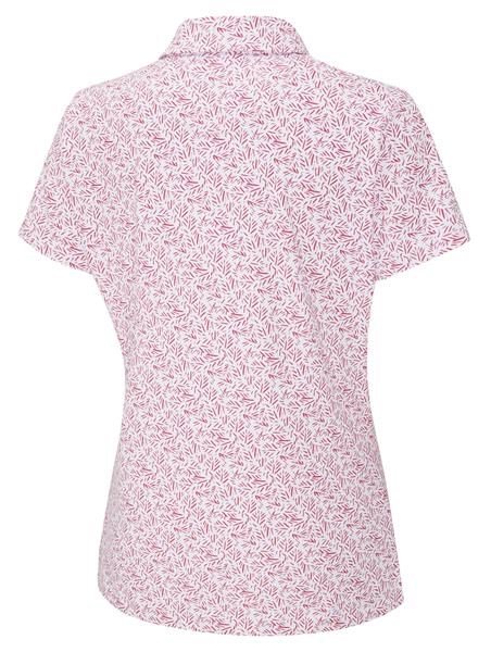 Ping  Aeria Printed damskie polo, fuchsia foliage