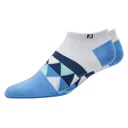 FootJoy ProDry Lightweight Low-Cut Fashion damskie skarpety, białe/niebieskie/granatowe