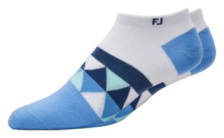 FootJoy ProDry Lightweight Low-Cut Fashion damskie skarpety, białe/niebieskie/granatowe