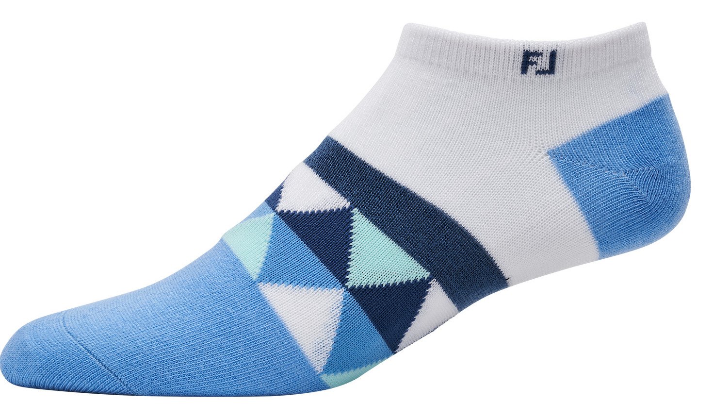 FootJoy ProDry Lightweight Low-Cut Fashion damskie skarpety, białe/niebieskie/granatowe