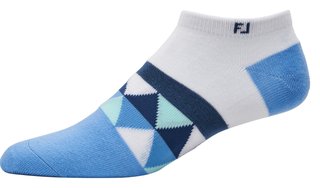 FootJoy ProDry Lightweight Low-Cut Fashion damskie skarpety, białe/niebieskie/granatowe