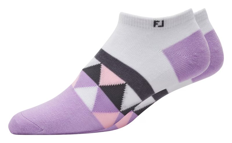 FootJoy ProDry Lightweight Low-Cut Fashion damskie skarpety, biało/fioletowe