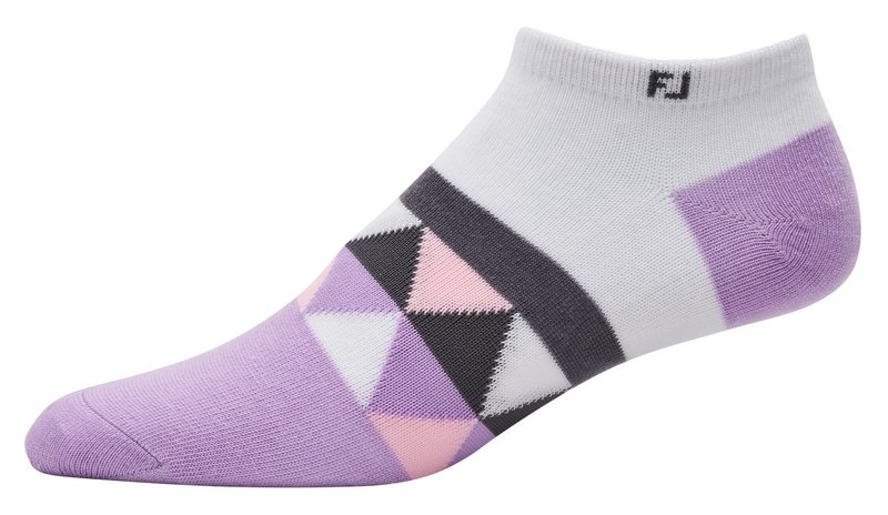 FootJoy ProDry Lightweight Low-Cut Fashion damskie skarpety, biało/fioletowe