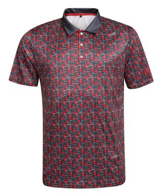 Fashion Sports Wear Lisabon męskie polo, czarno/czerwone