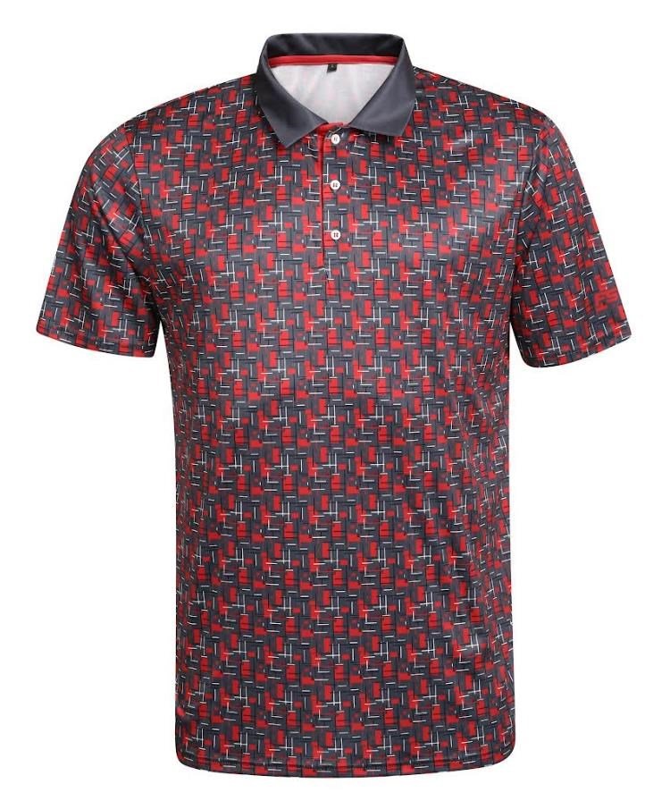 Fashion Sports Wear Lisabon męskie polo, czarno/czerwone