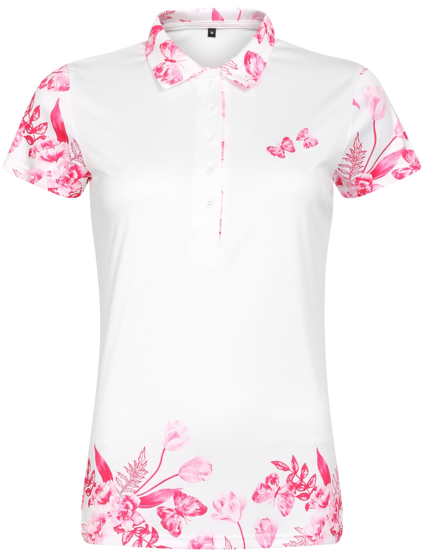 Fashion Sports Wear Tirana Pink damskie polo, biało/różowe