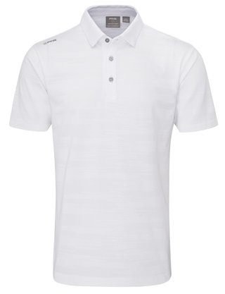 Ping Claude Camo Mesh męskie polo, białe