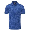PING Marek Camo Jacquard męskie polo, bright cobalt multi