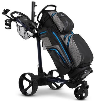 MGI E-Boost hybrid golf trolley 2026 elektryczny wózek, granatowy