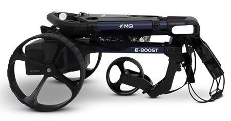 MGI E-Boost hybrid golf trolley 2026 elektryczny wózek, granatowy