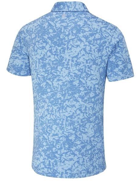 Ping Marek Camo Jacquard męskie polo, baltic sea multi