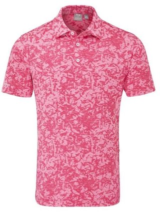 Ping Marek Camo Jacquard męskie polo, rhapsody pink multi