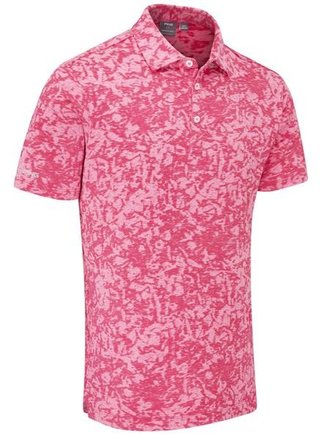 Ping Marek Camo Jacquard męskie polo, rhapsody pink multi