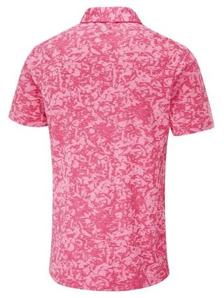 Ping Marek Camo Jacquard męskie polo, rhapsody pink multi